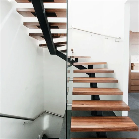 Moderne Mode-Treppendekoration, solide schwebende Treppe, Neupreis, neueste Massivholz-Treppenstufe